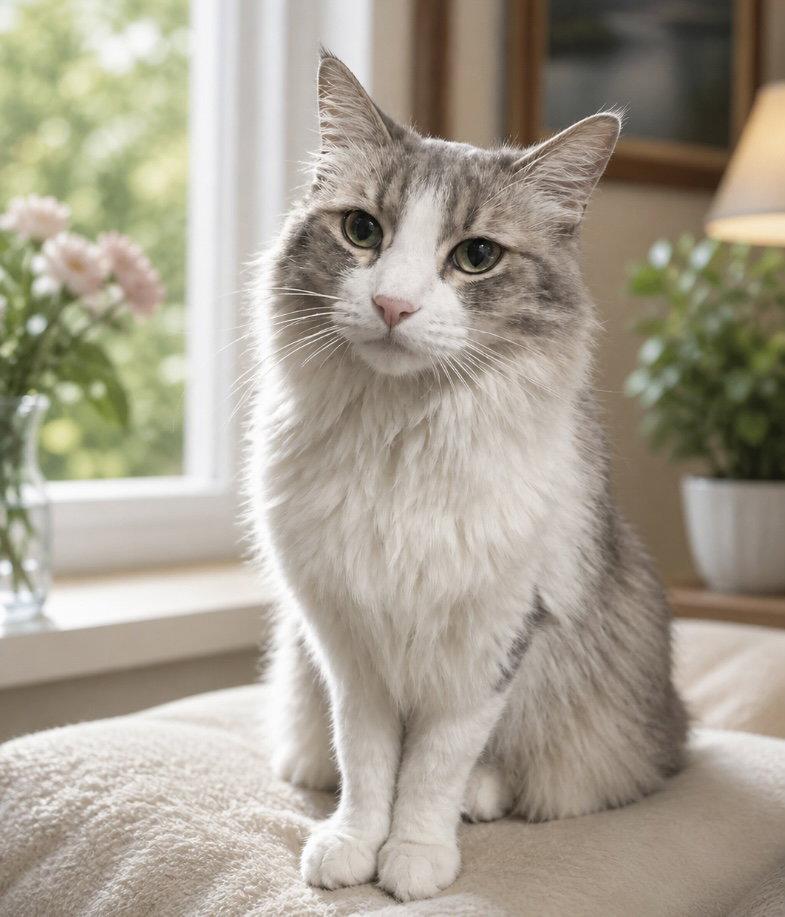 Tommie, Adoptable, Adult Female Domestic Medium Hair & Tabby.