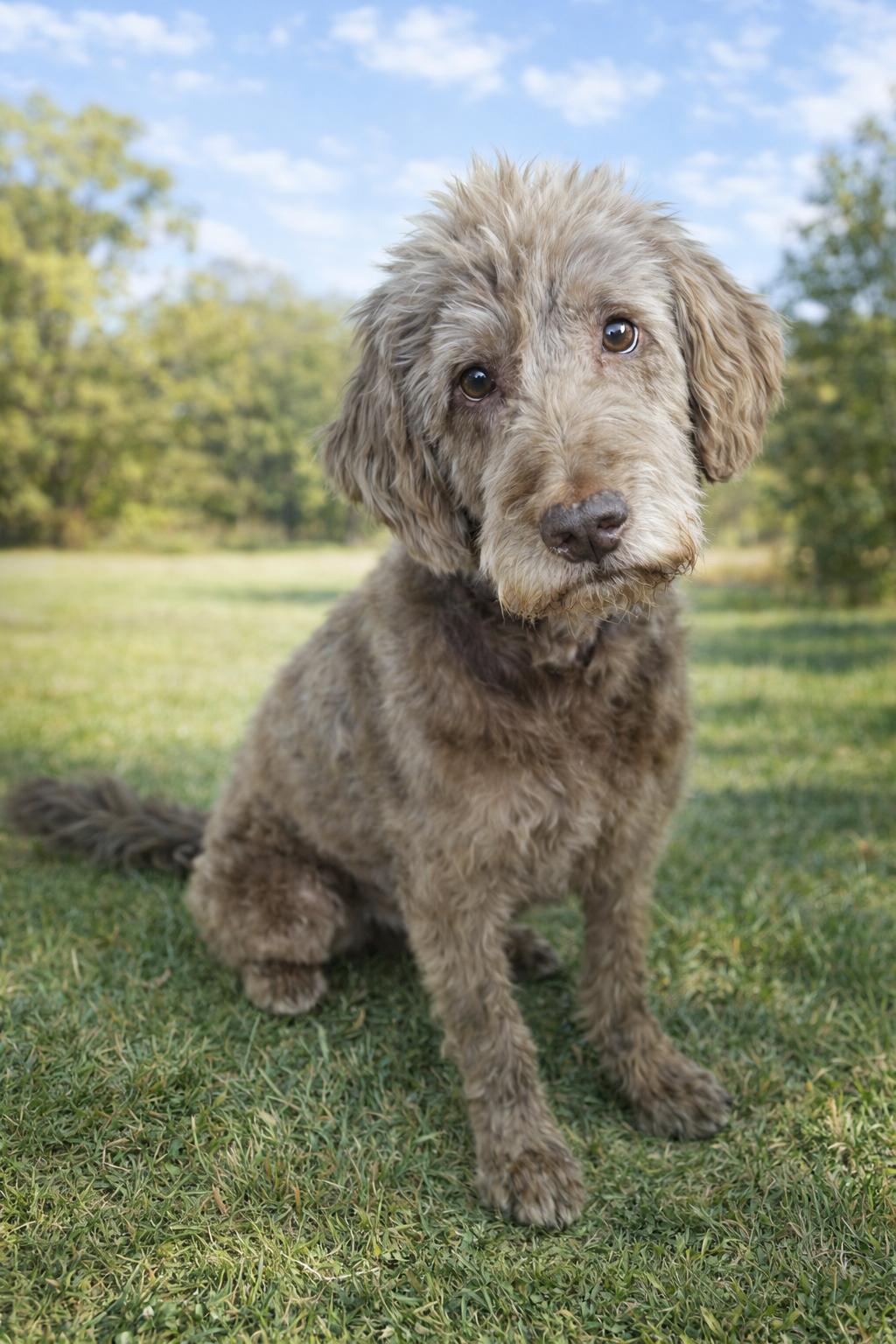 Bernie, ADOPTABLE, Senior Male Labradoodle.