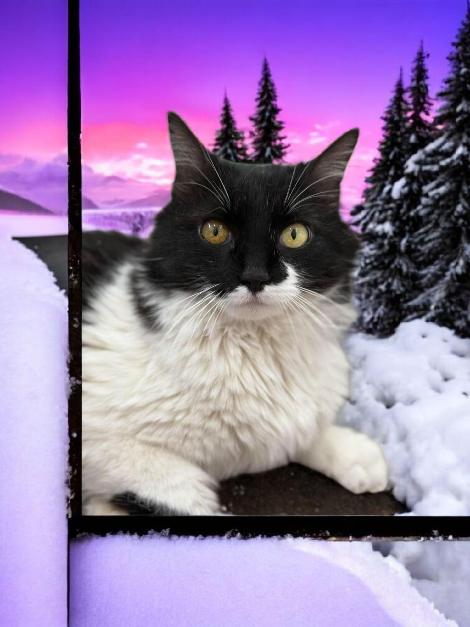 Elphaba Wiz, Adoptable, Adult Female Domestic Long Hair.