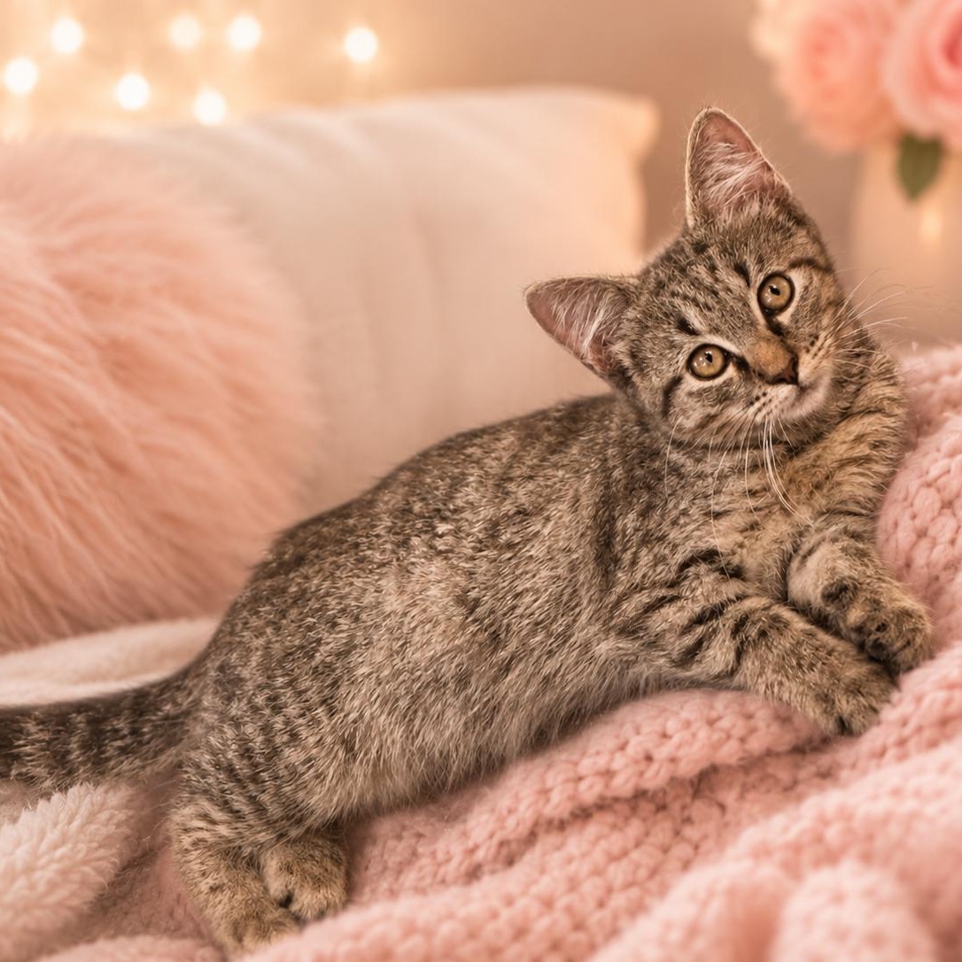 Danielle Tiger, Adopted, Kitten Female Domestic Short Hair.