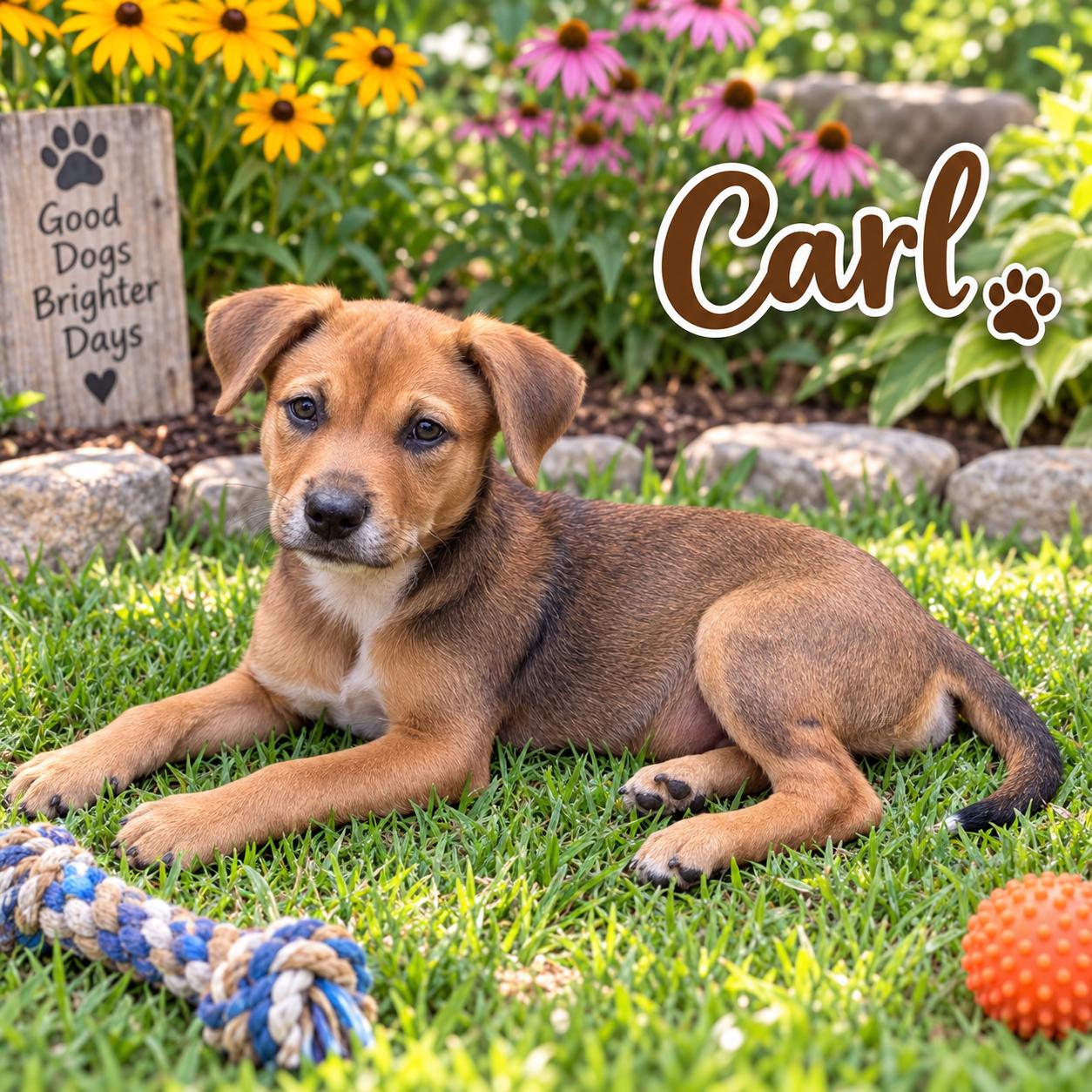 Carl, Adoptable, Puppy Male Hound & Shepherd.