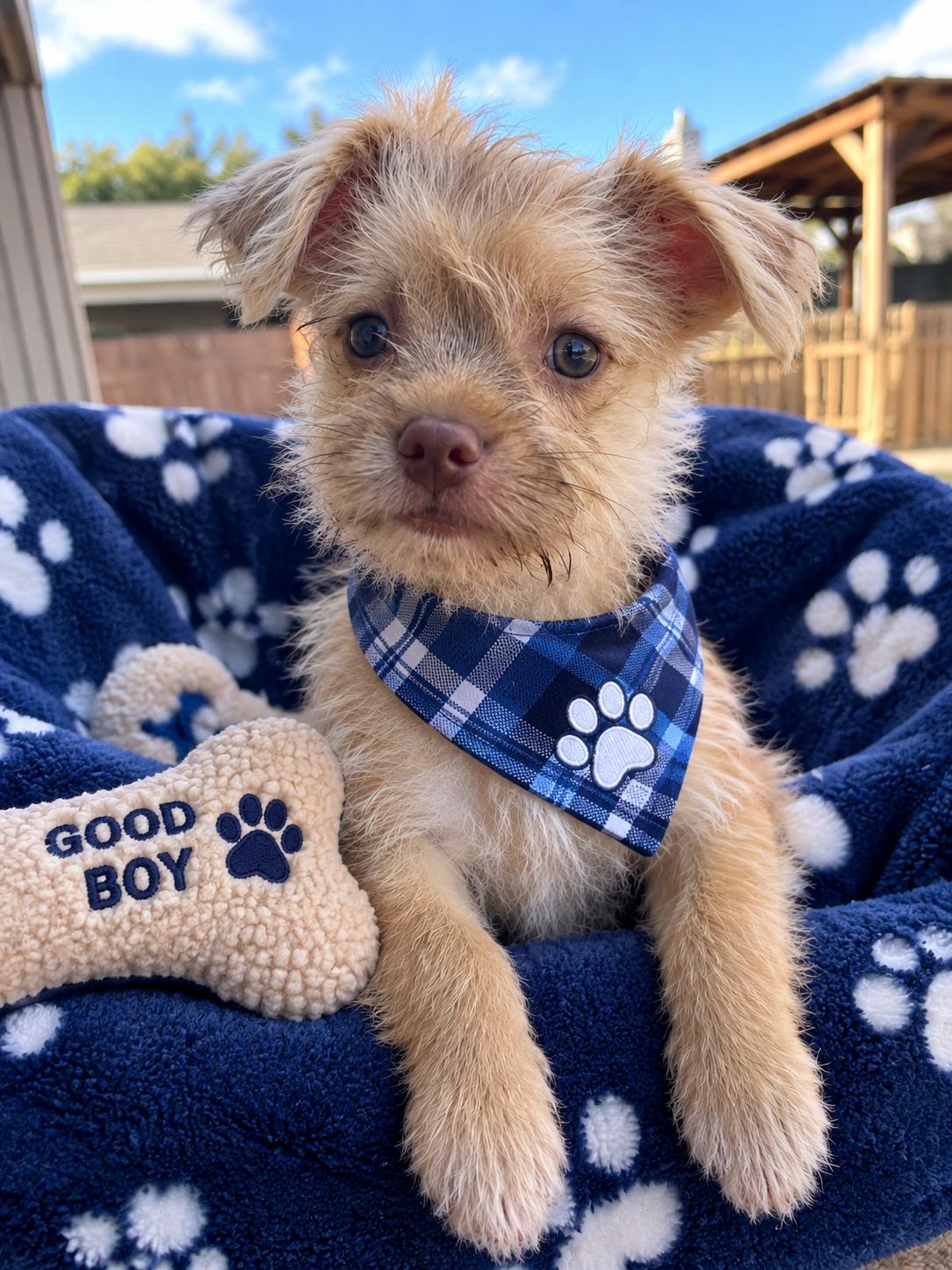 Teddy, Adoptable, Puppy Male Border Terrier & Pug.