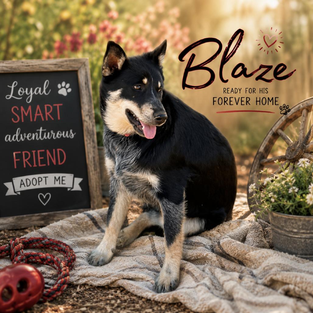 Blaze, Adoptable, Puppy Female Australian Cattle Dog / Blue Heeler & Australian Cattle Dog / Blue Heeler.
