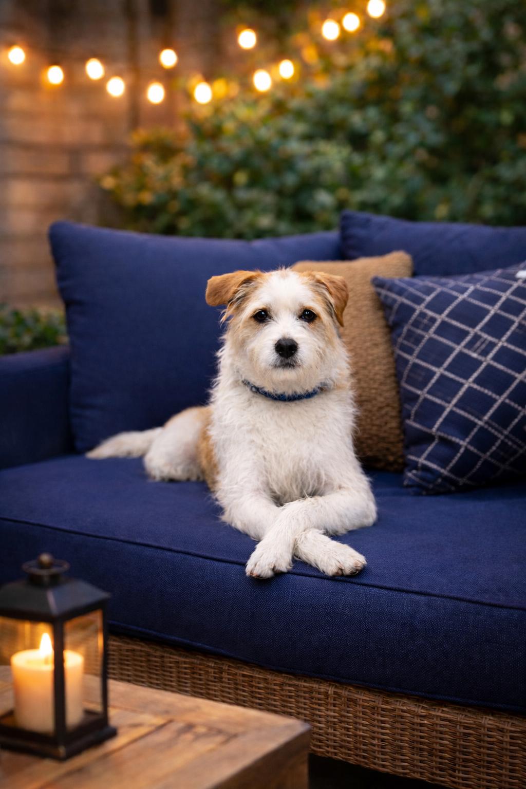 Ringo, Adoptable, Young Male Wheaten Terrier & Border Collie.