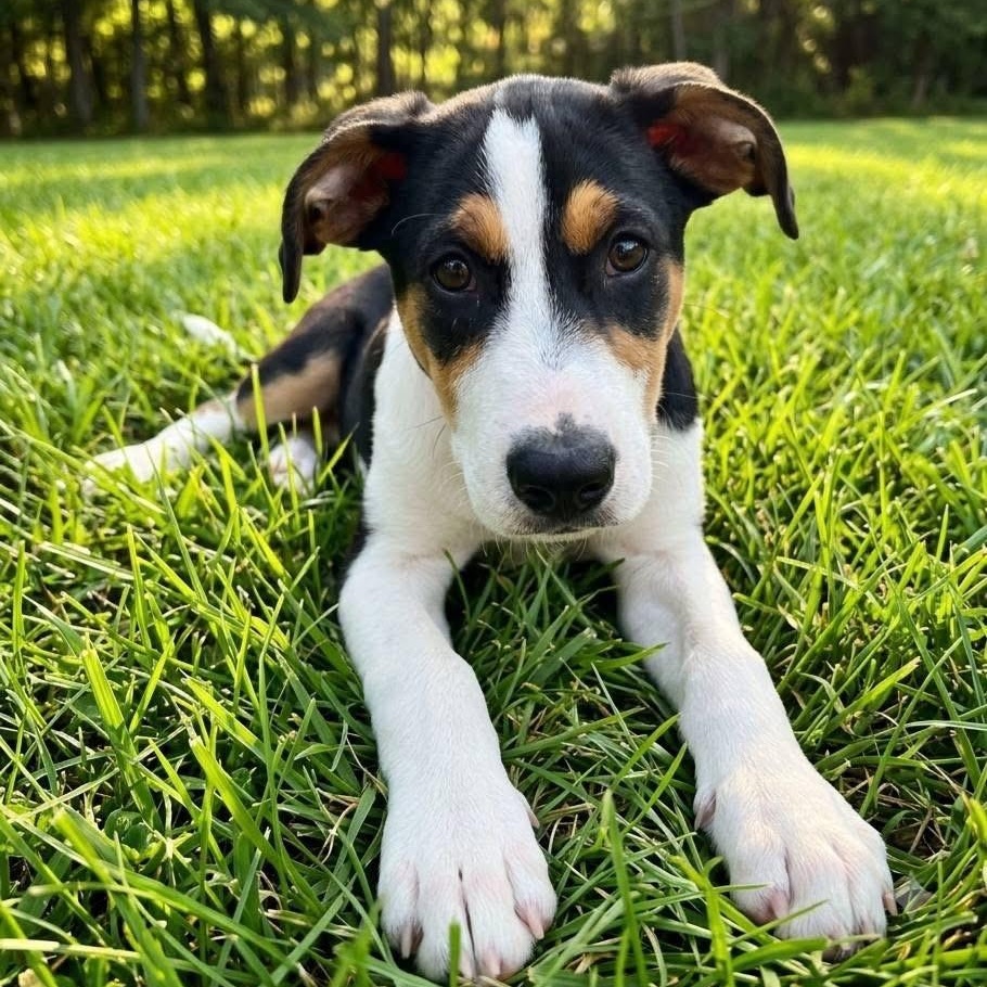 Acadia, Adoptable, Puppy Female Australian Shepherd & Labrador Retriever.