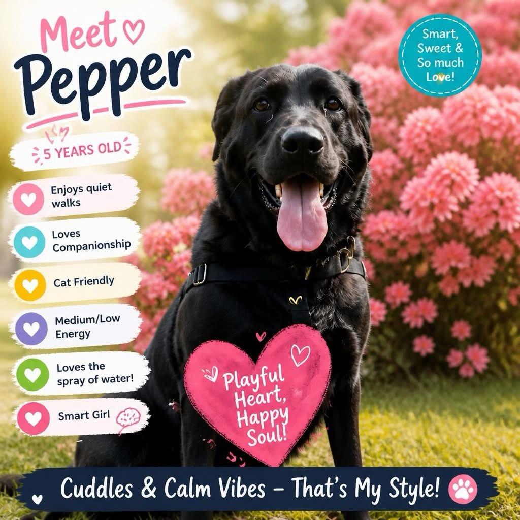 Enlarge Pepper, a ADOPTABLE Black Labrador Retriever in Colonial Heights, VA image 5/6