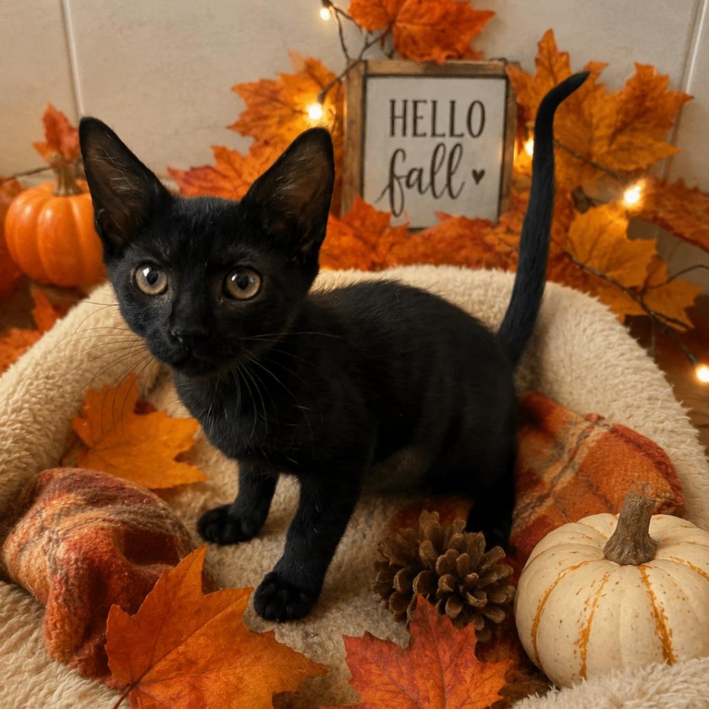 Bride, Adopted, Kitten Female Domestic Short Hair & Bombay.