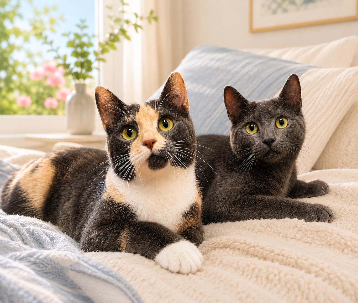 Nico & Nena, ADOPTABLE, Kitten Male Domestic Short Hair.