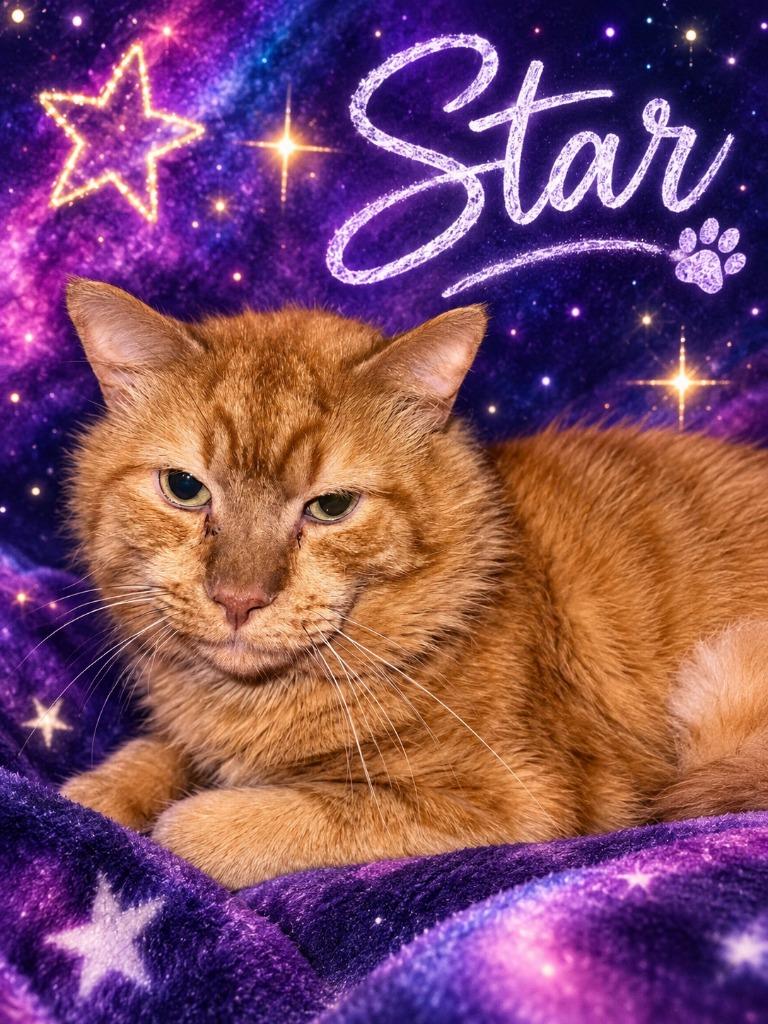 Star, Adoptable, Adult Male Domestic Medium Hair.