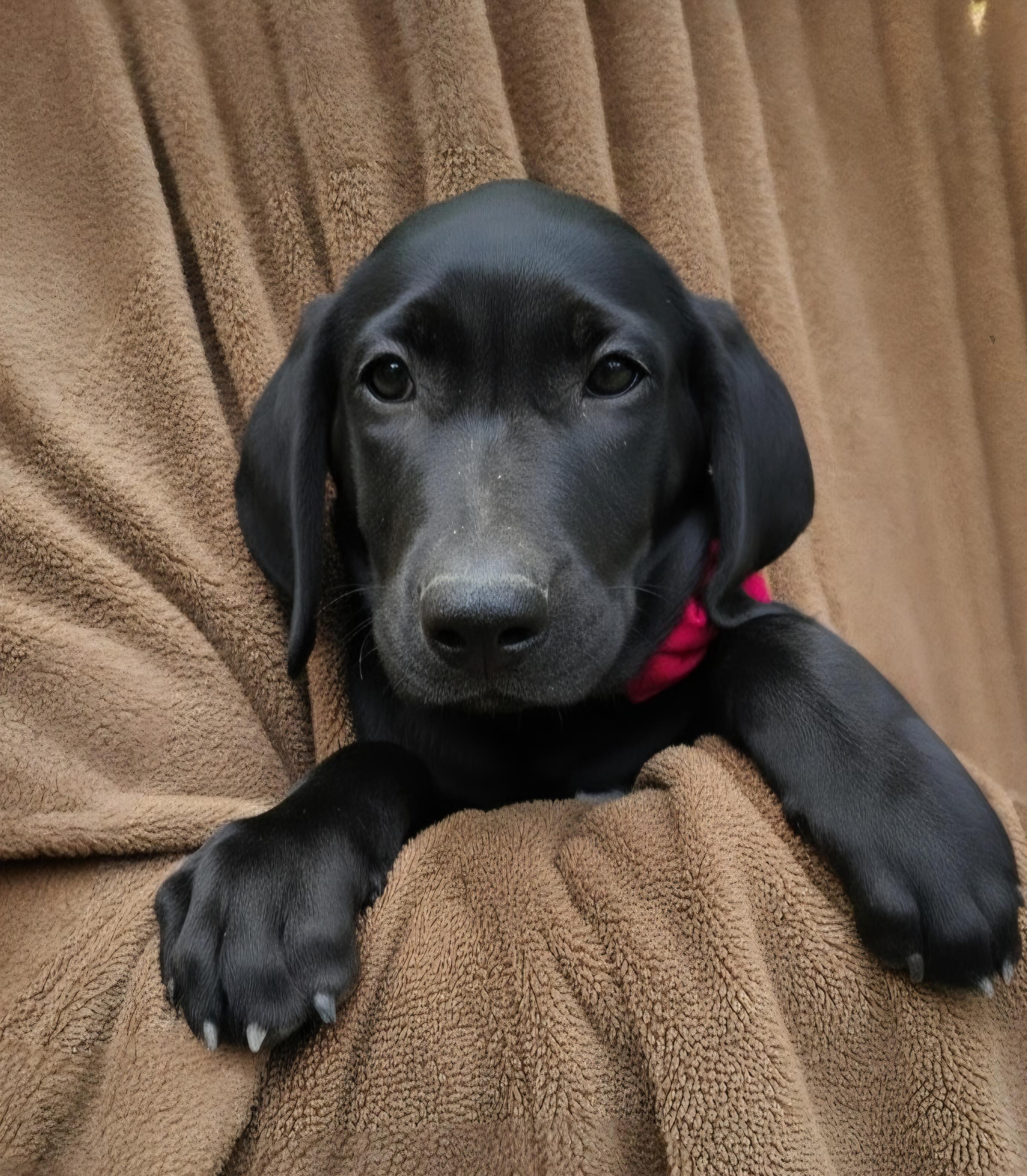 Little Jerry "LJ", ADOPTABLE, Puppy Male Black Labrador Retriever.