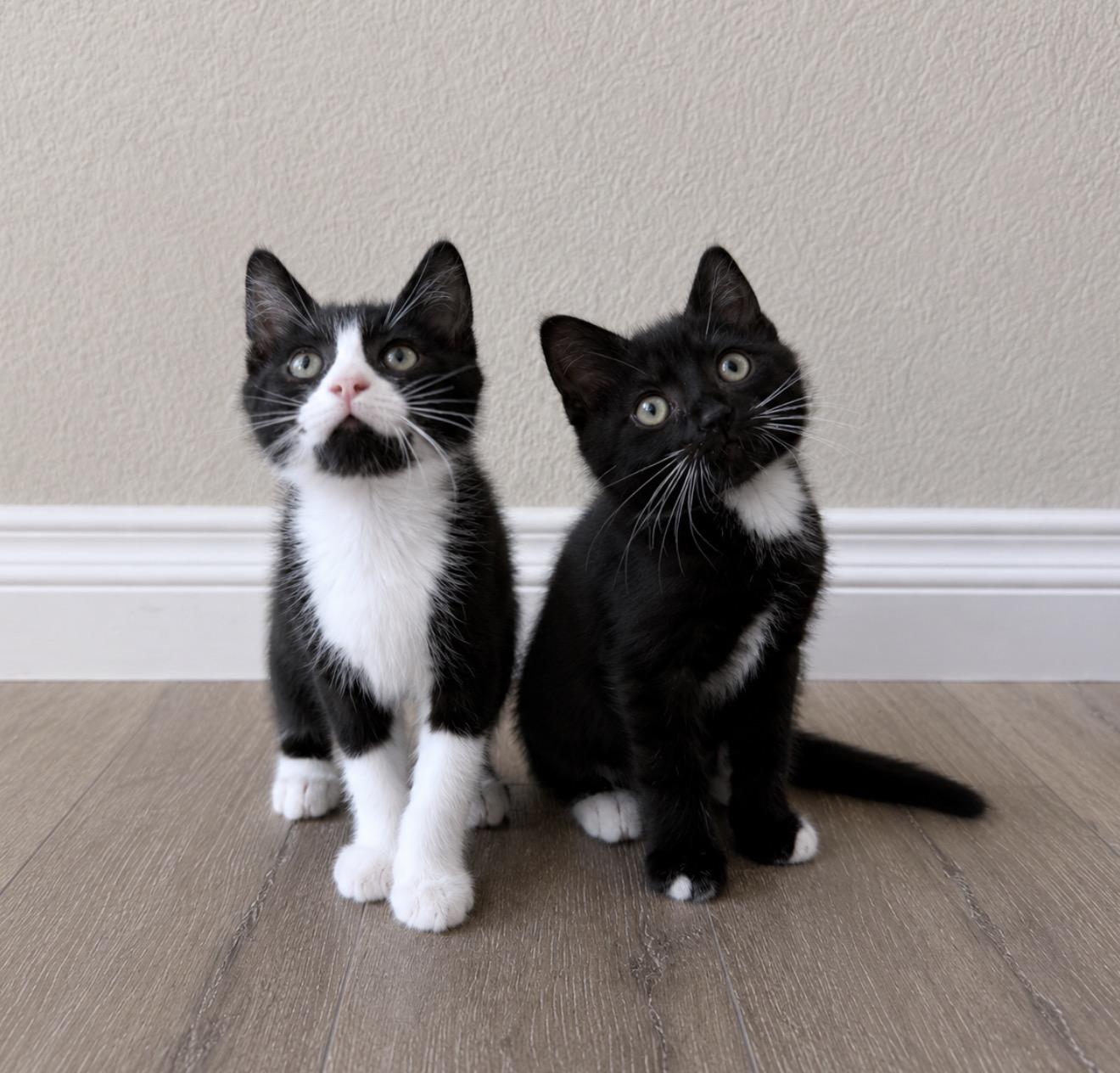 Luke & Leia, ADOPTABLE, Kitten Female Domestic Short Hair.