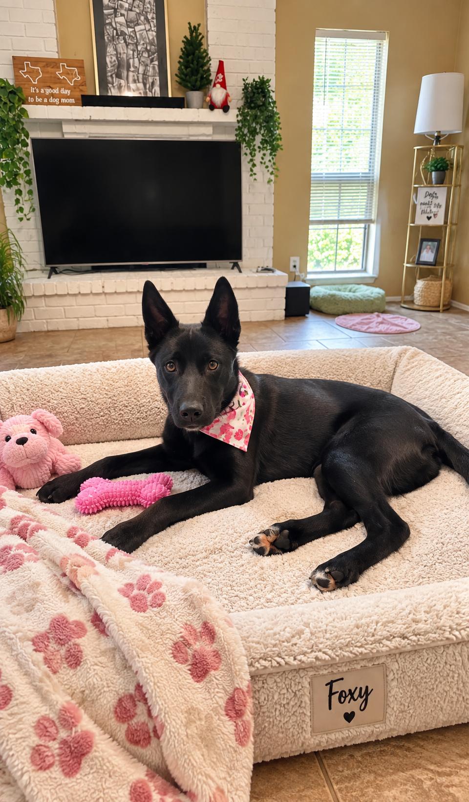 Foxy, Adopted, Young Female Shepherd.