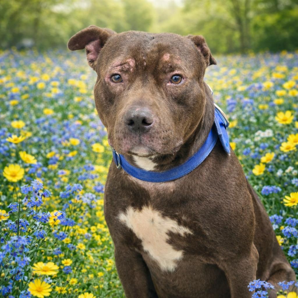 Chase, Adoptable, Adult Male Pit Bull Terrier.