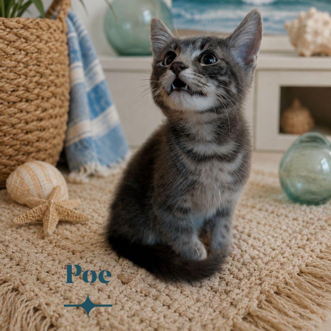 Poe, ADOPTABLE, Kitten Male Domestic Short Hair.