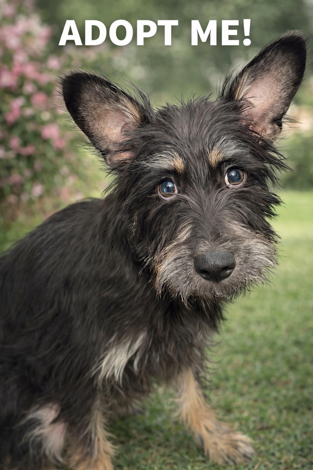 Minnie, ADOPTABLE, Young Female Miniature Schnauzer & Yorkshire Terrier.