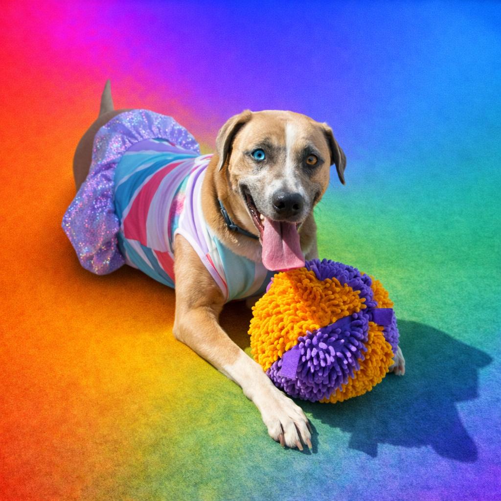 Breezy, Adoptable, Adult Female Labrador Retriever & Pit Bull Terrier.