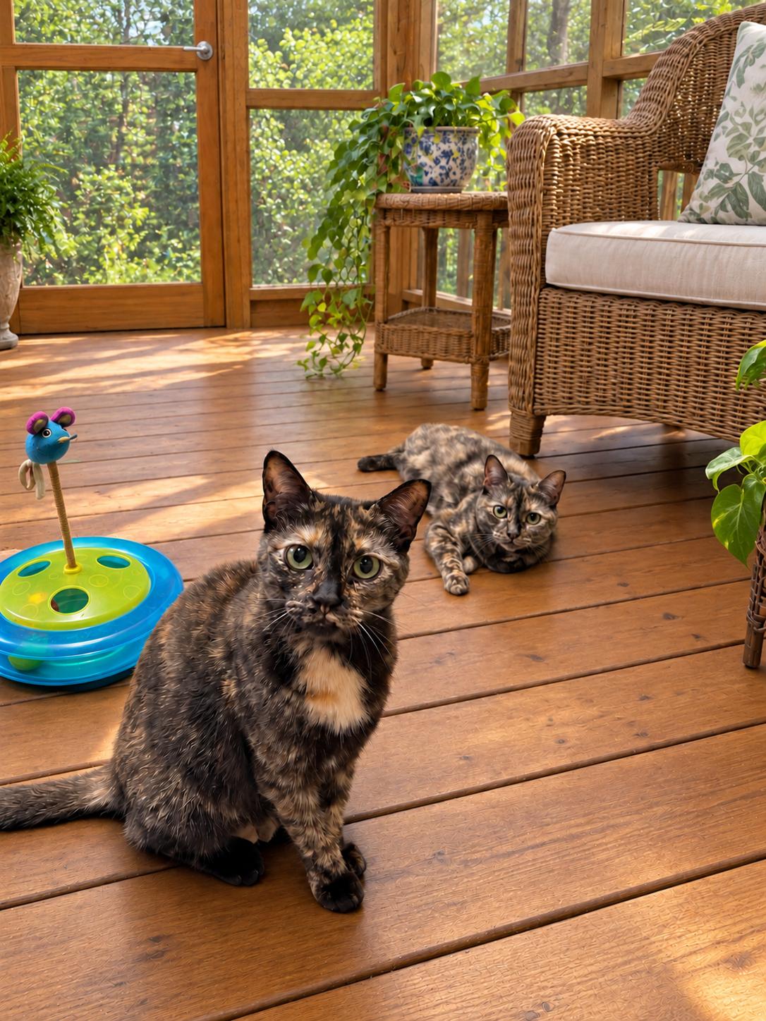 Enlarge Tess and Zoey (bonded mother and daughter), a Adoptable Domestic Short Hair in Knoxville, TN image 2/6