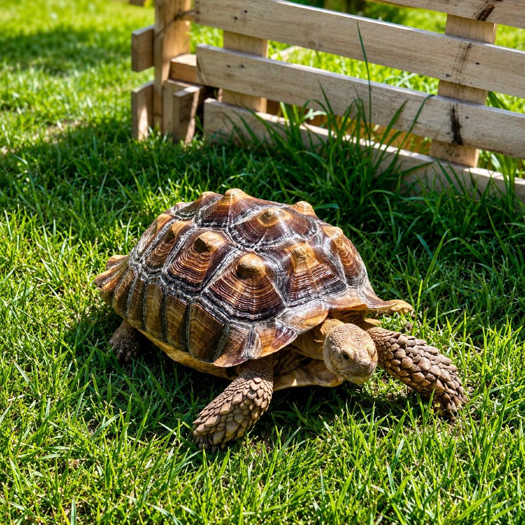 Mando (Sulcata), Adoptable, Adult Male Sulcata.