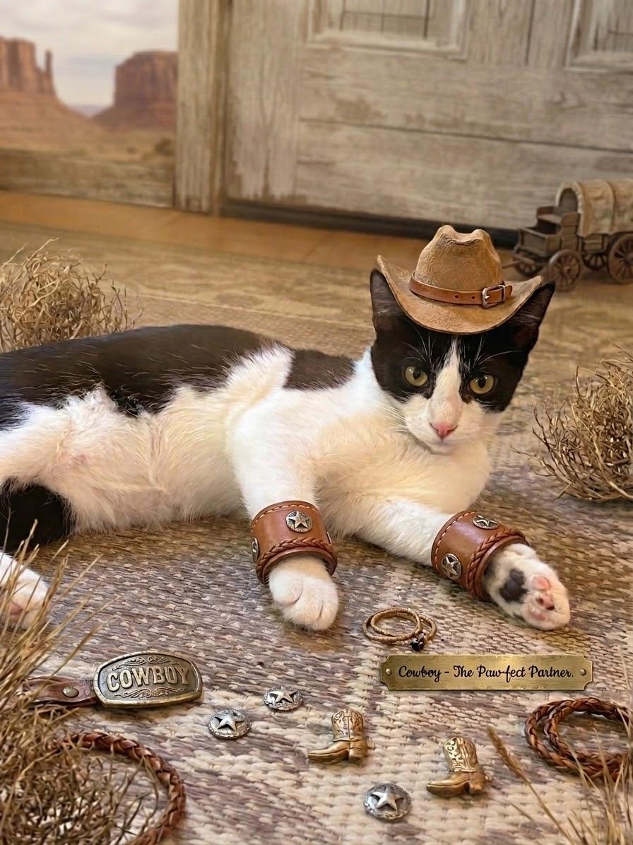 Kowboy (and see PiePie), Adoptable, Kitten Male Tuxedo & Domestic Short Hair.