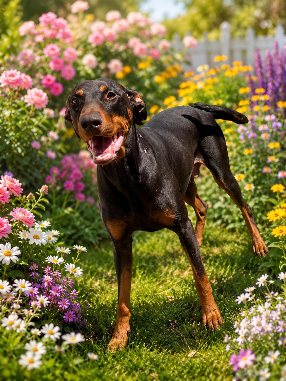 Daisy Mae, Adopted, Young Female Doberman Pinscher.