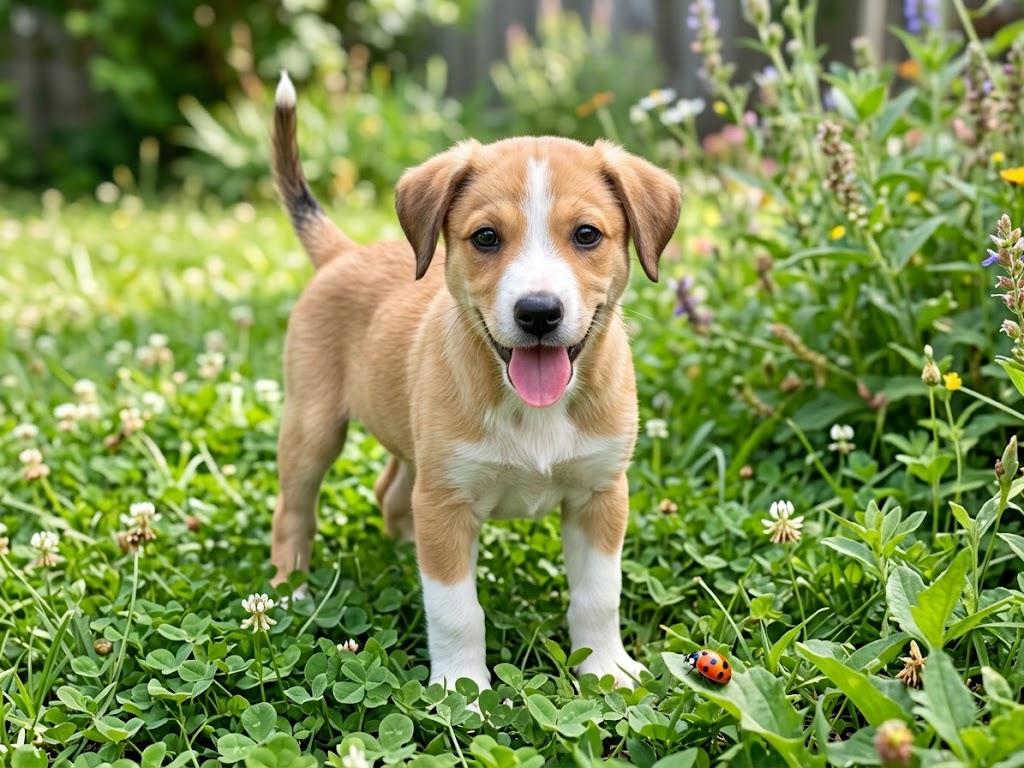 LADYBUG, adopted, Puppy Female Beagle & Mixed Breed.