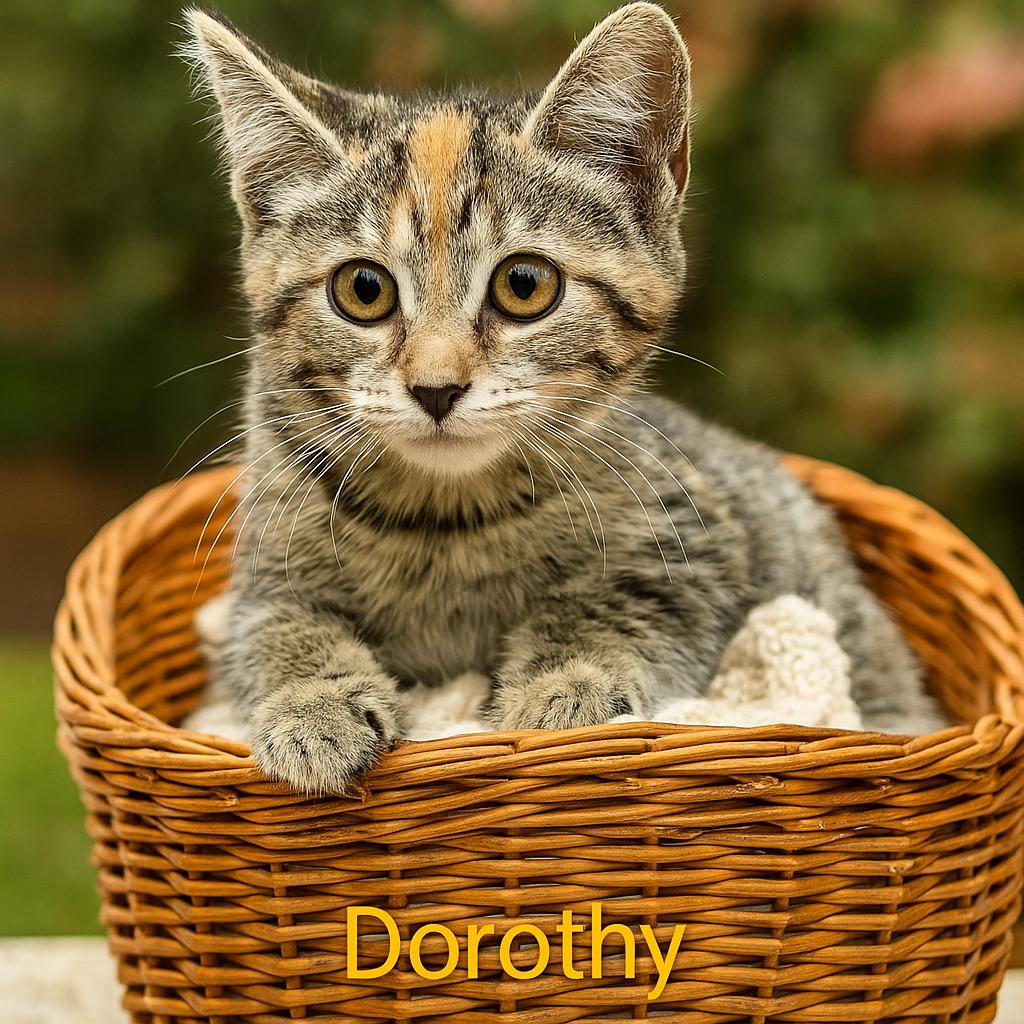 Dorothy, Adoptable, Kitten Female Torbie.
