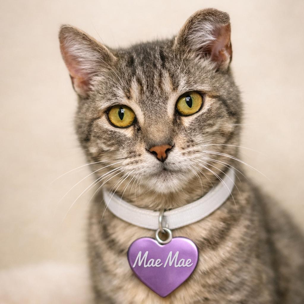 Mae Mae, Adoptable, Senior Female Domestic Short Hair.