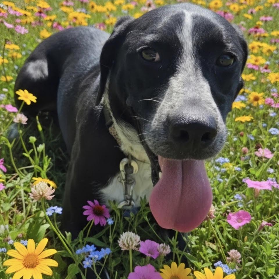SHAKEY, Adoptable, Adult Female Border Collie & Hound.