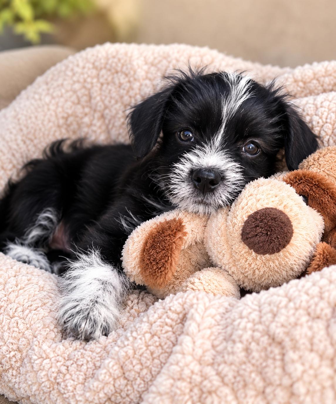 Jett, Adopted, Puppy Male Miniature Schnauzer & Miniature Poodle.