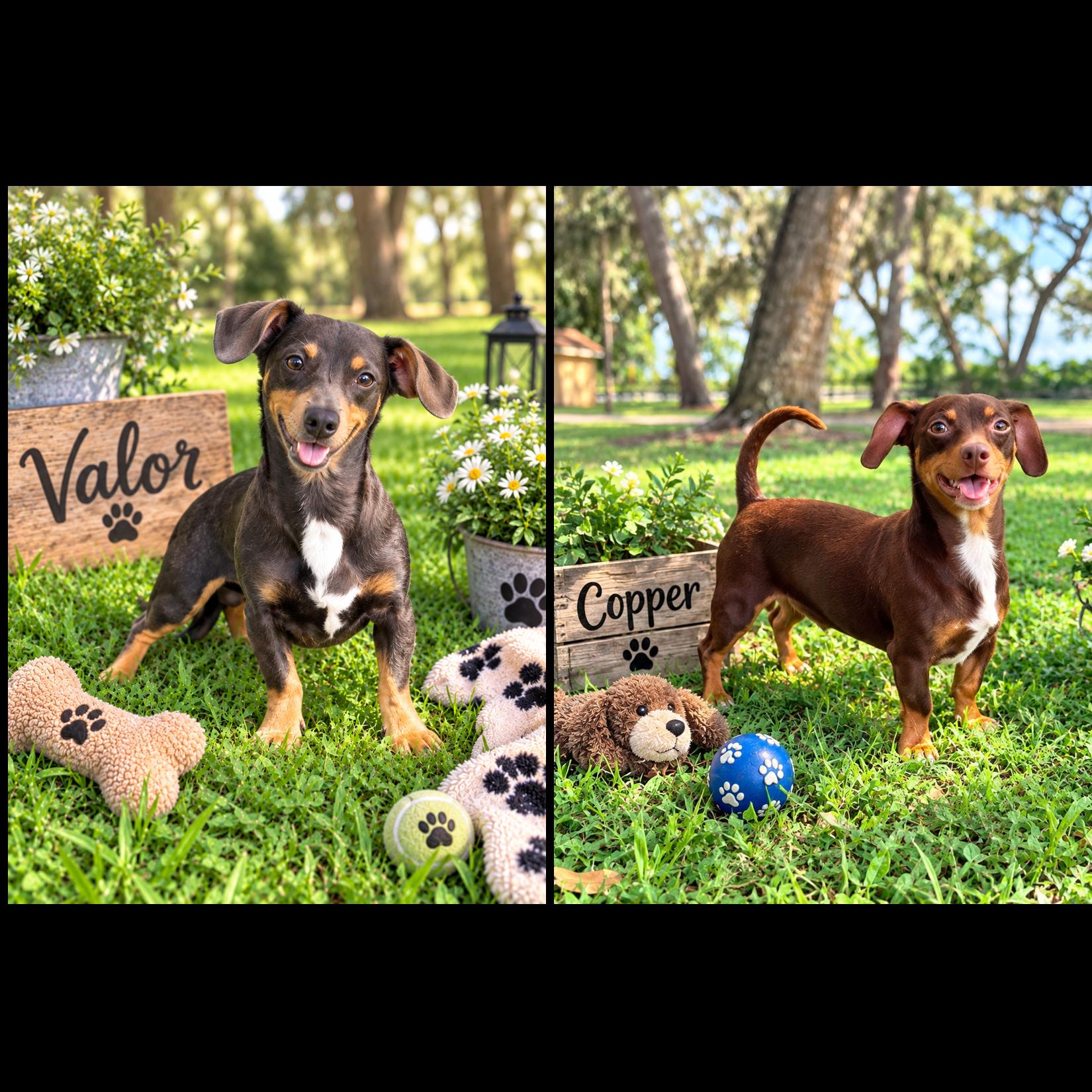Valor & Copper, Adoptable, Adult Male Chiweenie.