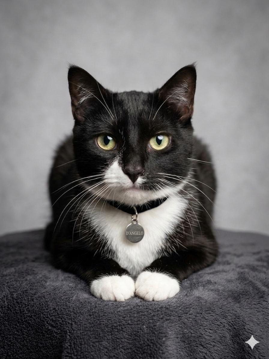 D’Angelo, adopted, Kitten Male American Shorthair.