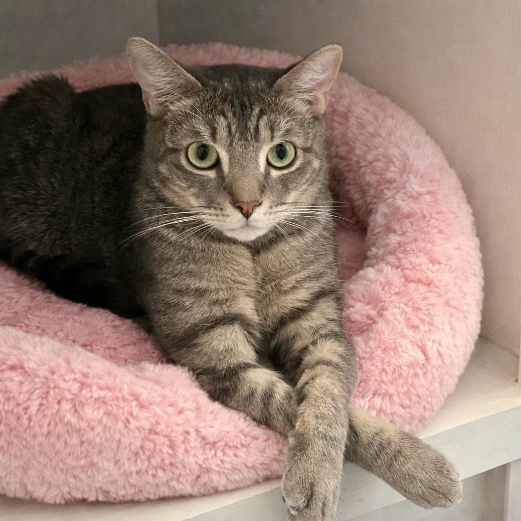 Buttons =^.^=, Adoptable, Young Female Domestic Short Hair.