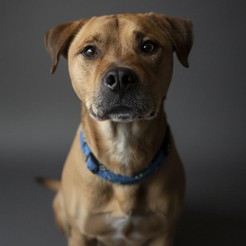 Copper, ADOPTABLE, Adult Male Catahoula Leopard Dog & Pit Bull Terrier.
