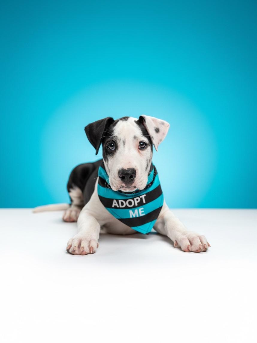 Domino- ADOPT Me, adopted, Puppy Male Boxer & Pit Bull Terrier.