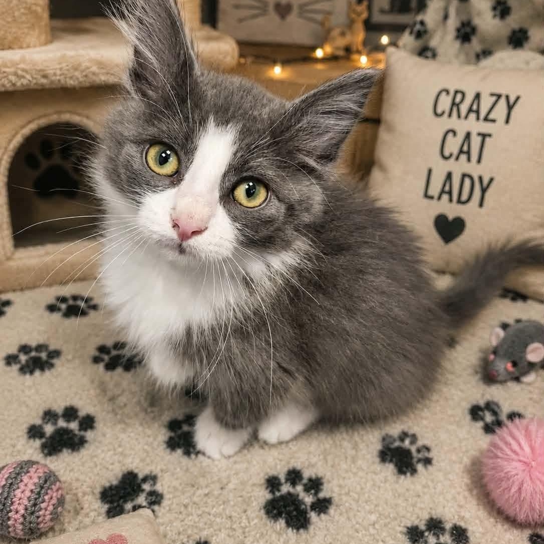 French Fry in foster care, a ADOPTABLE Domestic Medium Hair in Minooka, IL image 2/3
