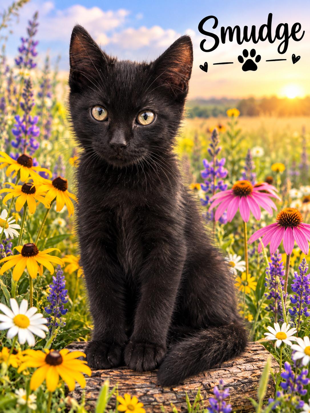 Smudge-ADOPTION FEE SPONSORED, Adoptable, Kitten Male Domestic Short Hair.