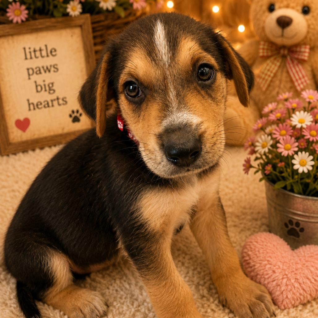 Pluto, Adoptable, Puppy Male Coonhound & Mixed Breed.