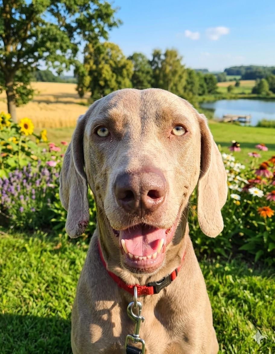 Gunner, adopted, Adult Male Weimaraner.