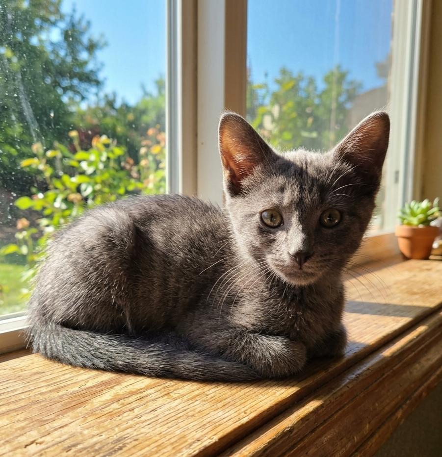 Grisou (Russian Blue Mix), a Adoptable mixed breed in Allen, TX image 6/6