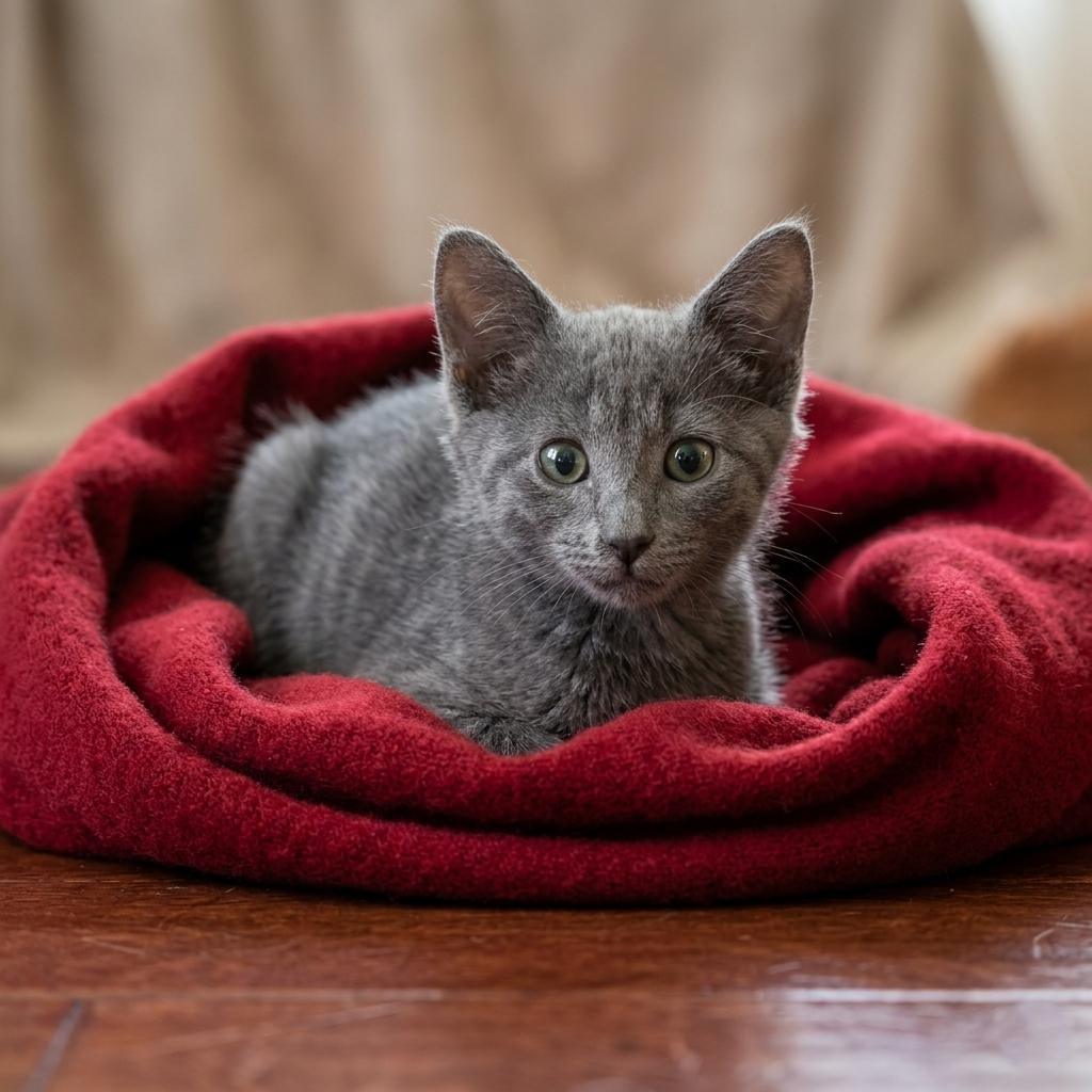 Grisou (Russian Blue Mix), a Adoptable mixed breed in Allen, TX image 3/6