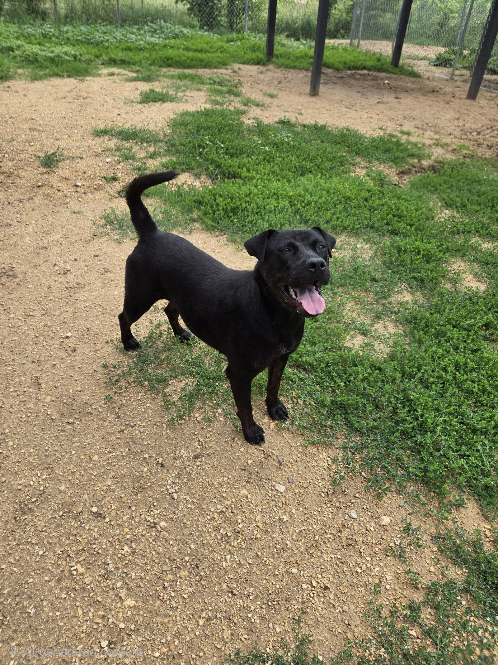 Wriggle, Adoptable, Adult Female Black Labrador Retriever.