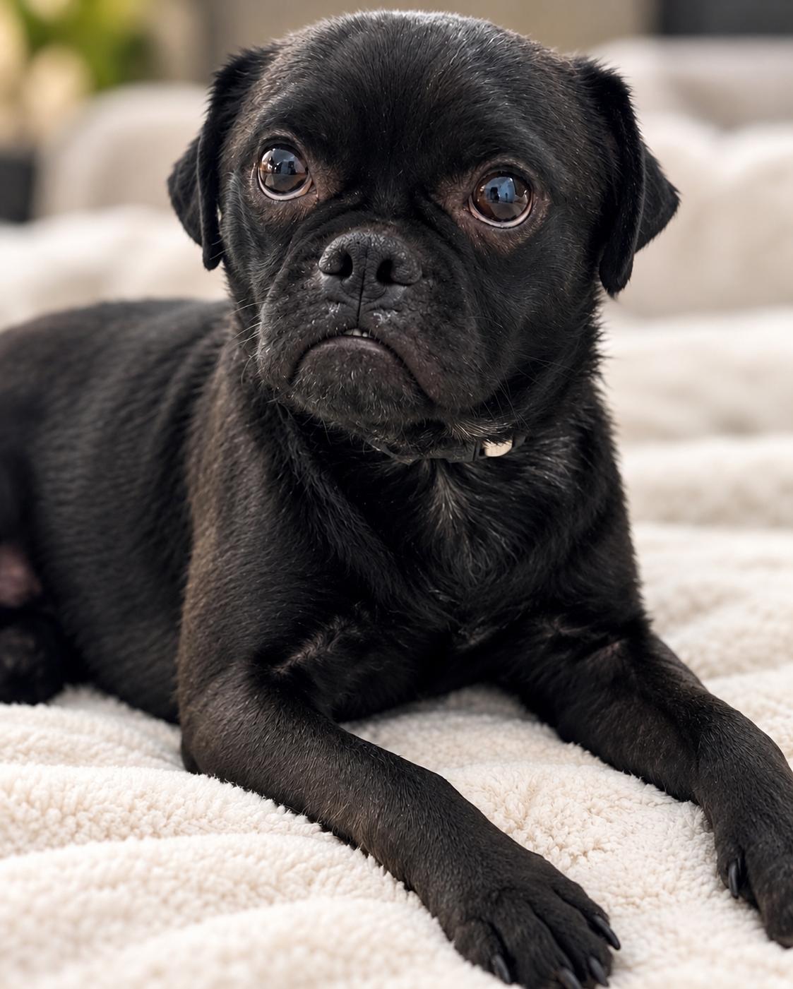 Batman, Adoptable, Puppy Male Pug.