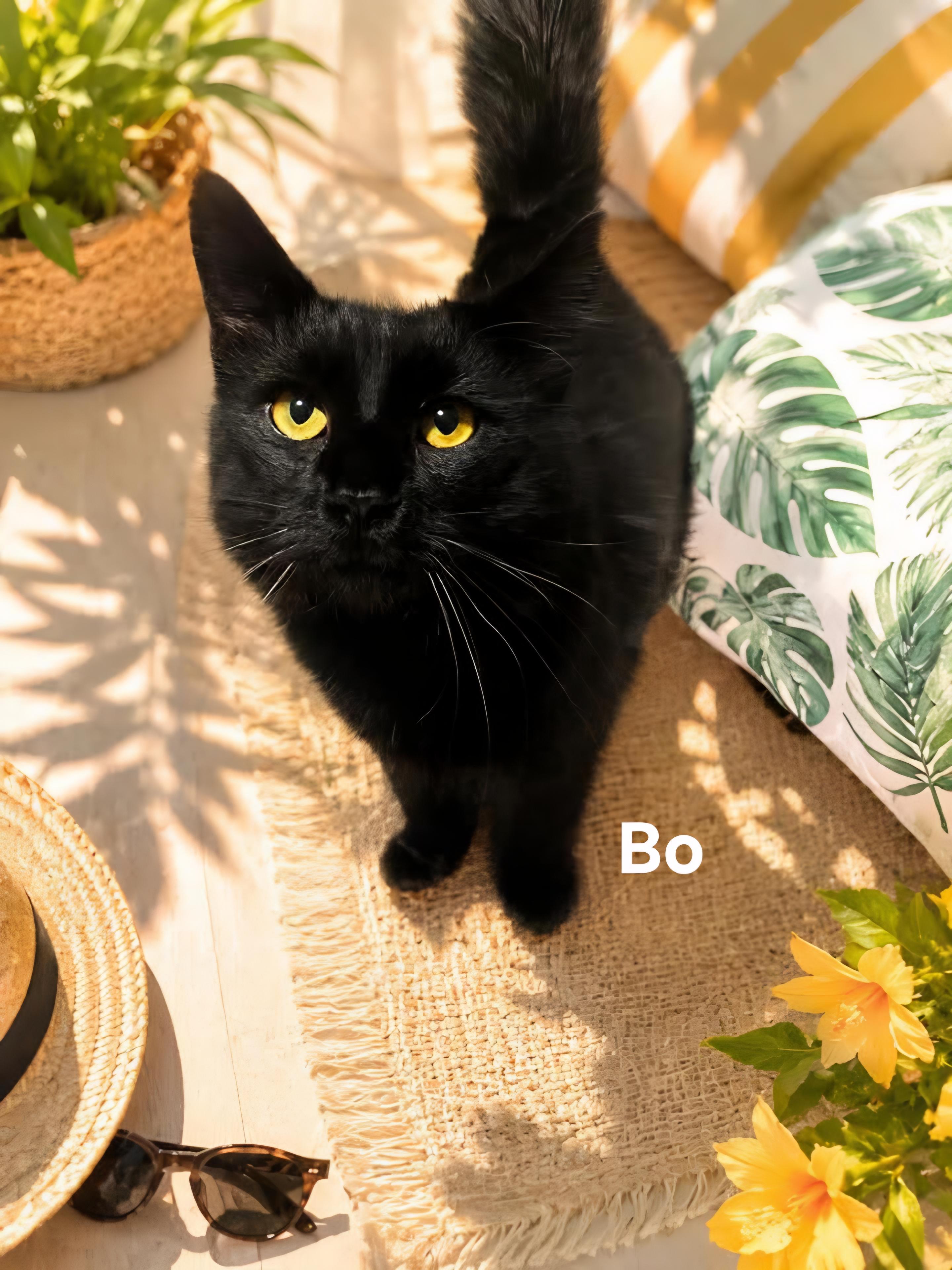 Bo, adopted, Young Male Domestic Medium Hair.