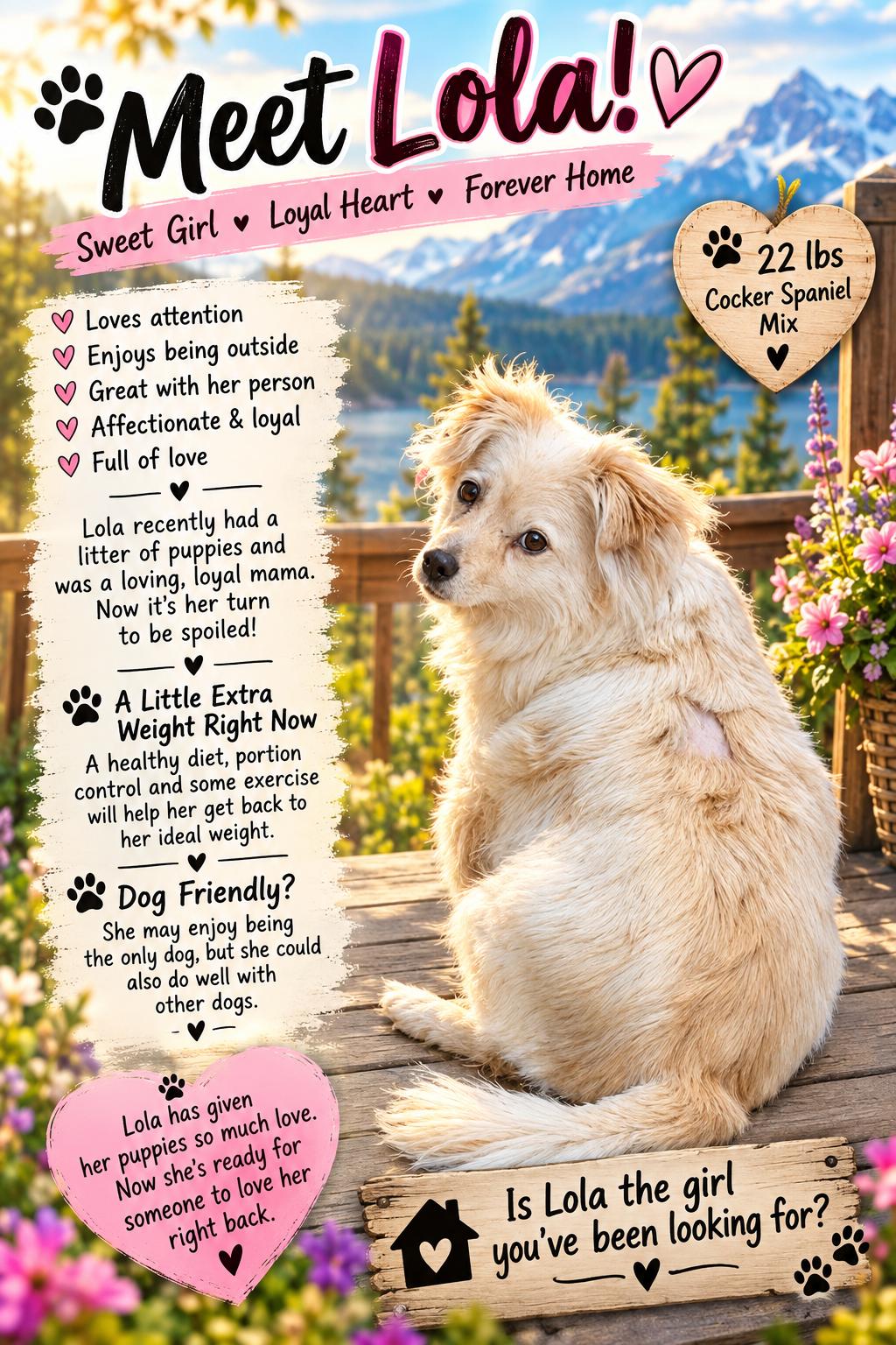 Enlarge Lola, a Adoptable mixed breed in Anchorage, AK image 1/2