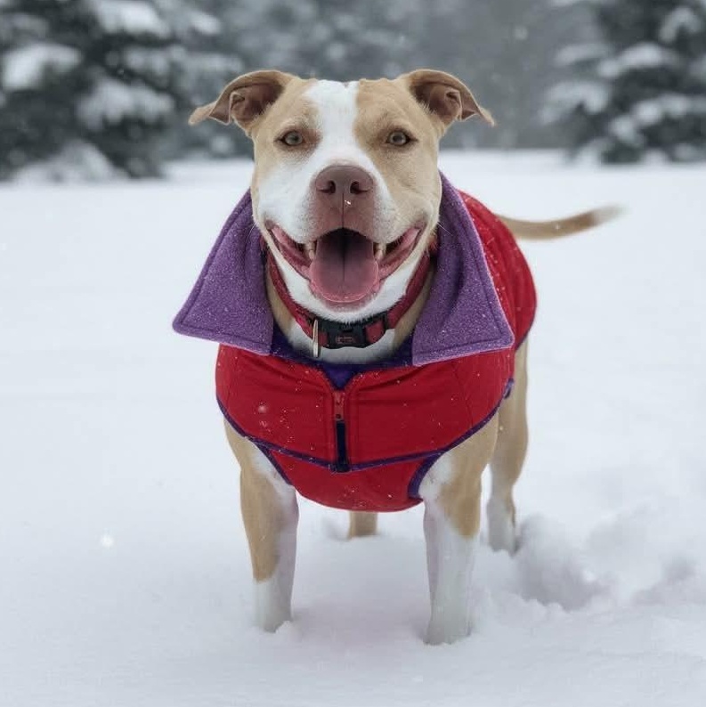 Penny, adopted, Senior Female Pit Bull Terrier.