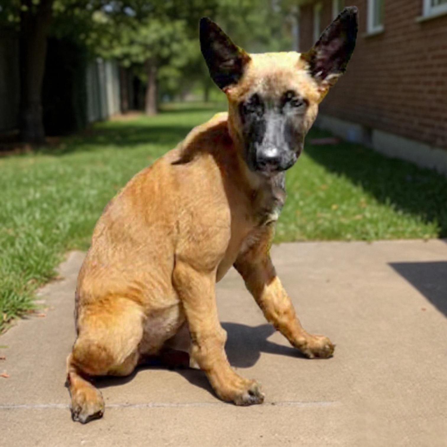 Kora, ADOPTABLE, Young Female Belgian Shepherd / Malinois.
