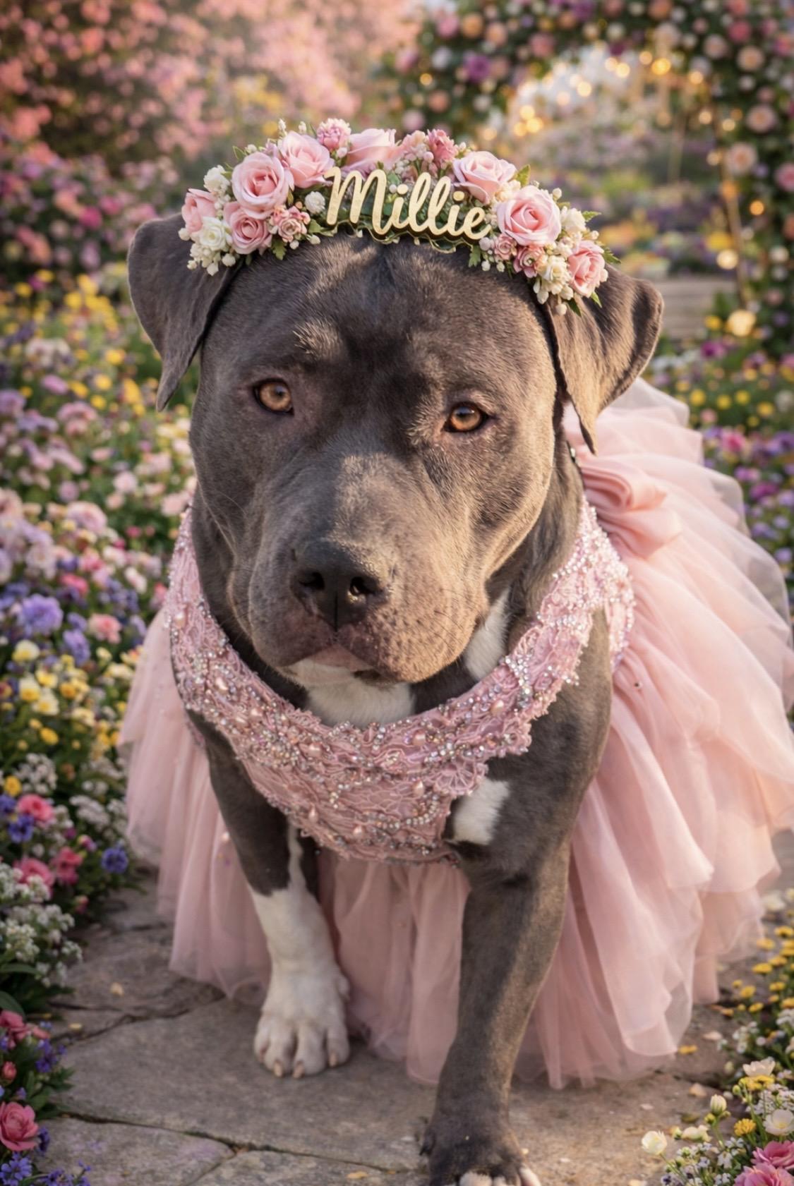 MILLIE, Adoptable, Young Female American Bully.