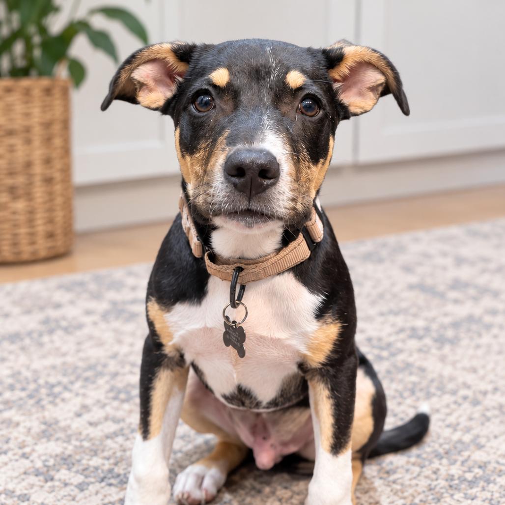 Dakota, Adoptable, Young Male Mountain Cur & Labrador Retriever.
