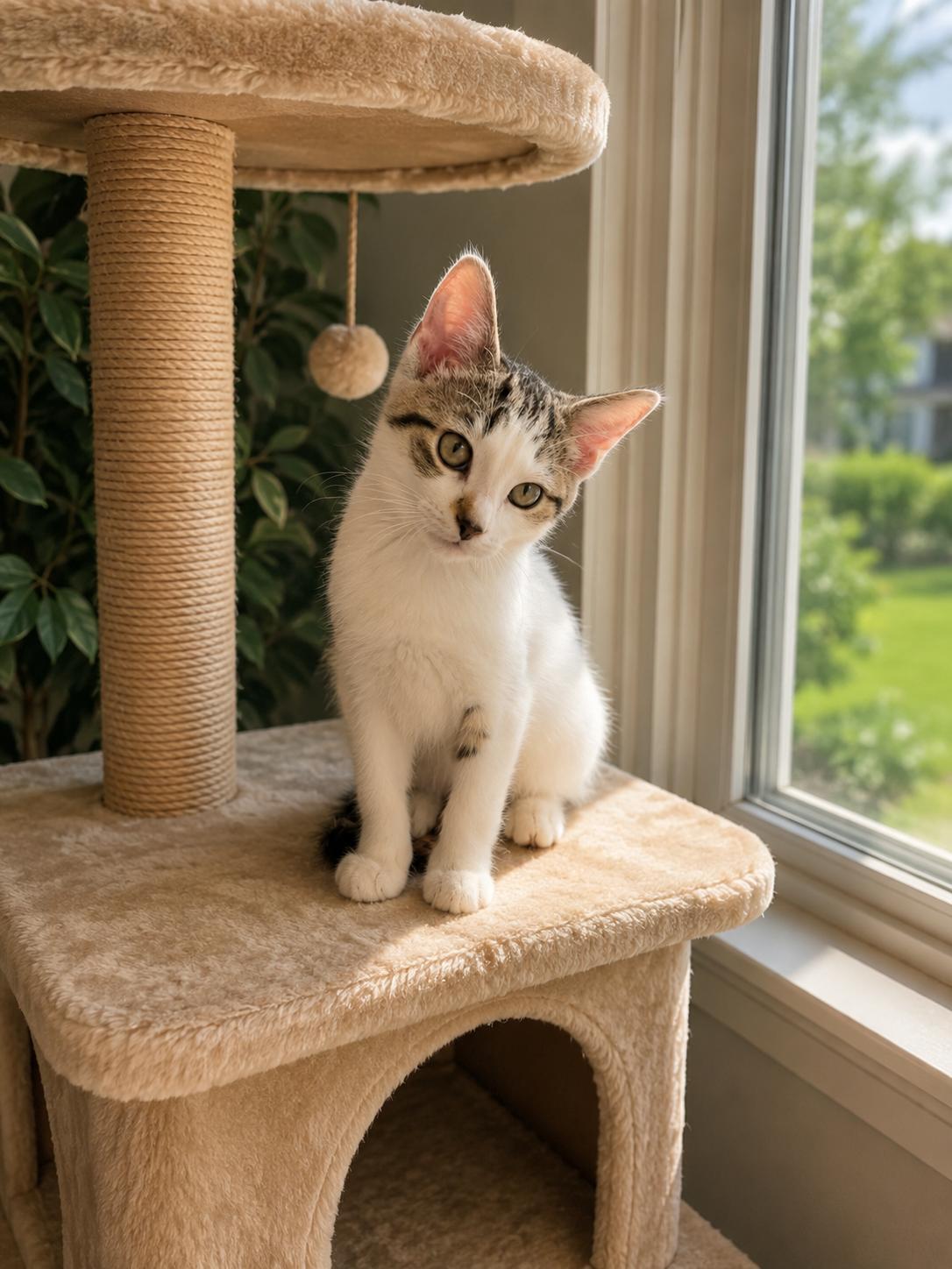 SpongeBob, ADOPTABLE, Kitten Male Domestic Short Hair & American Shorthair.