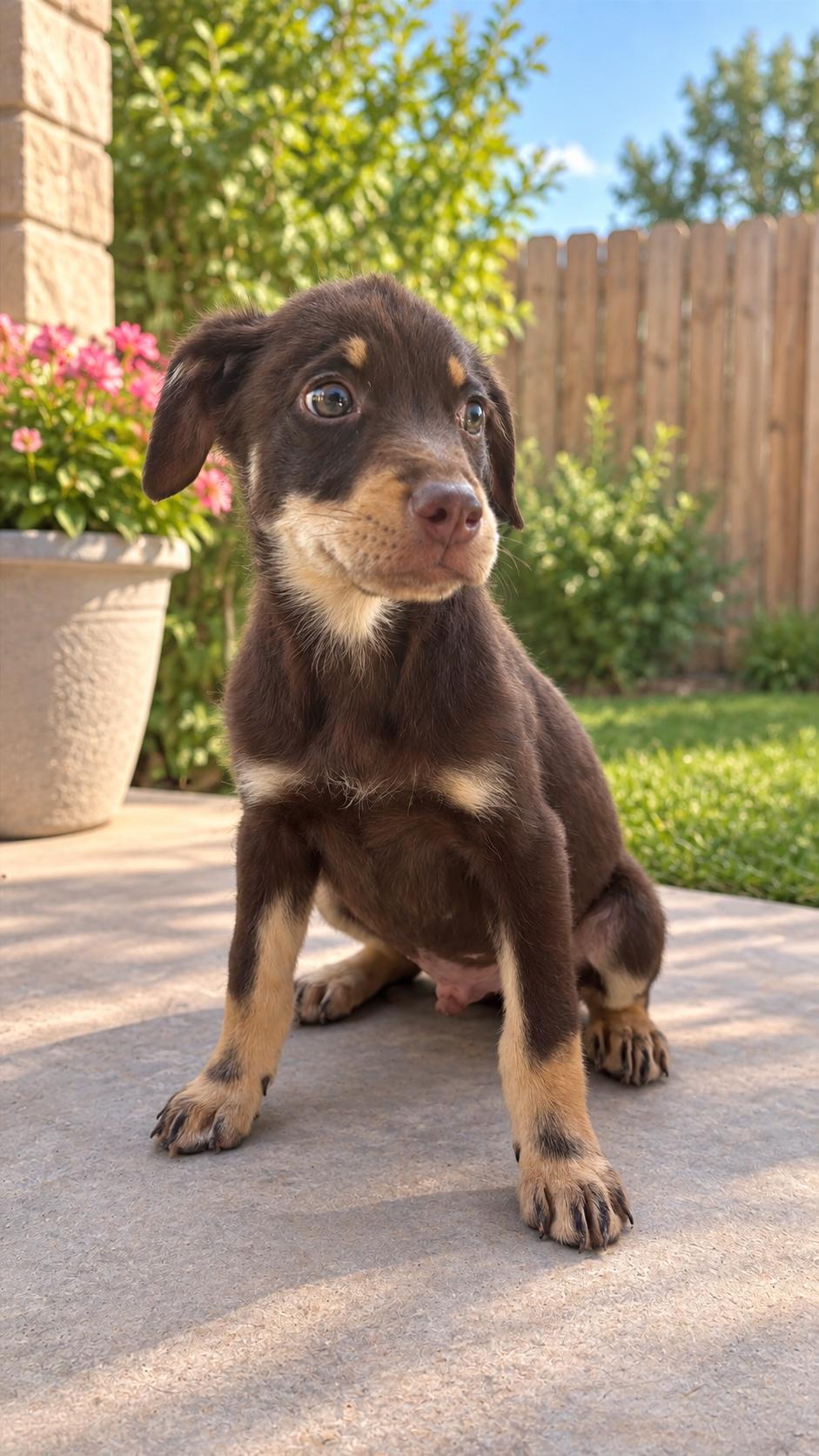 Dino, Adoptable, Puppy Male Doberman Pinscher.